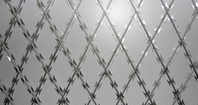 Electro Galvanized1.5mmx1.5mm Diamond Welded Razor Wire Mesh 0