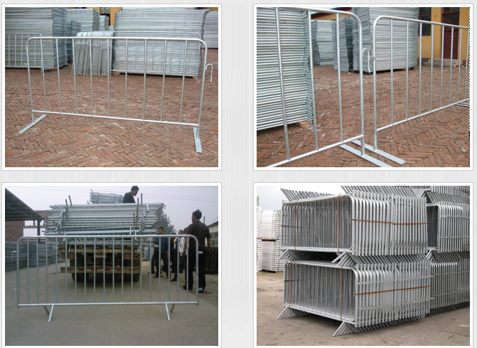 Galvanized crowd control barrier stainless steel fence panel temporary Tubular fencing 5
