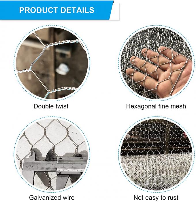 Factory supply 1" chicken hot dipped galvanised hexagonal wire mesh 2
