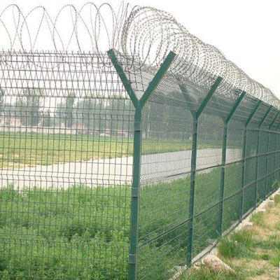 4.00mm 4.50mm 5.00mm Razor Barbed Y Post Fencing PVC Coated Anti Climb