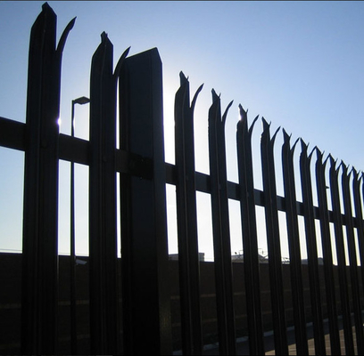 Customized heavy duty palisade fence panels D straight type palisade fencing