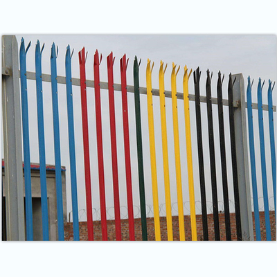 Customized heavy duty palisade fence panels D straight type palisade fencing