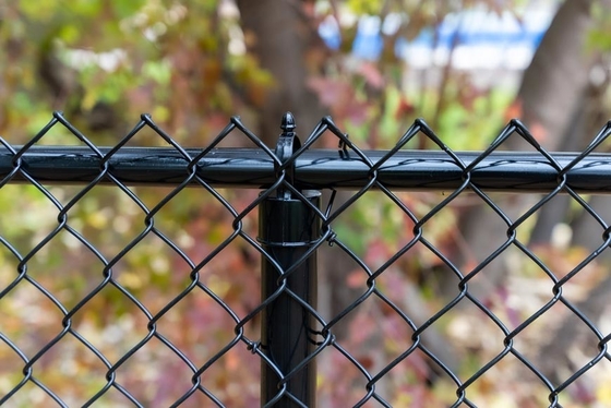 3.0mm galvanized pvc coated mesh rolls cyclone wire chainlink fence panels chain link fence