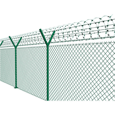 4.00mm 4.50mm 5.00mm Razor Barbed Y Post Fencing PVC Coated Anti Climb