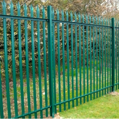 Customized heavy duty palisade fence panels W  type head top palisade fencing