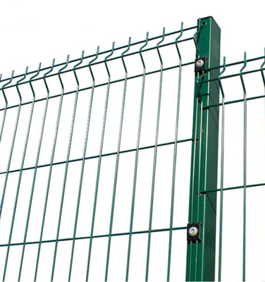 75 X 250mm Round Post 3d Wire Mesh Fence For Freight Yards